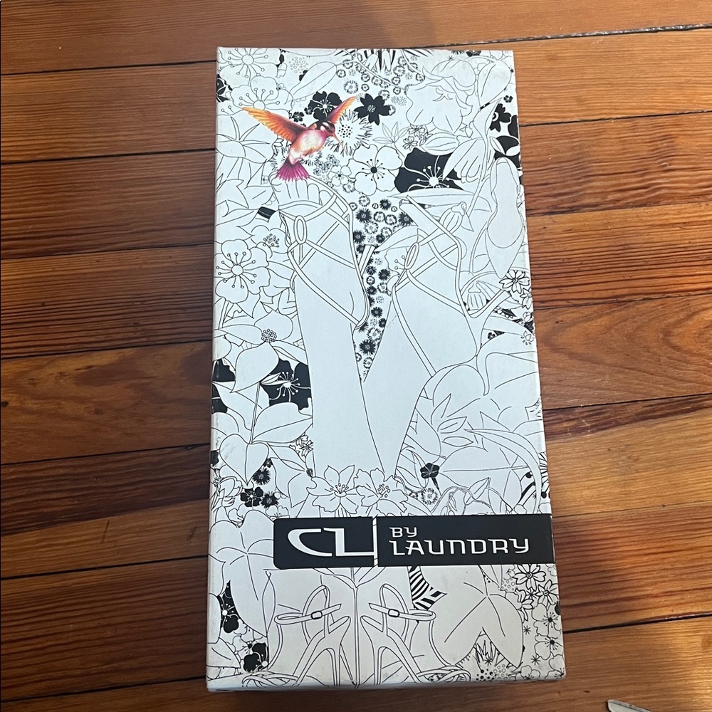 CL by Laundry Home Run Parrots Coral Patterned Peep-Toe Heels - NIB - Size 8 - Picture 10 of 11